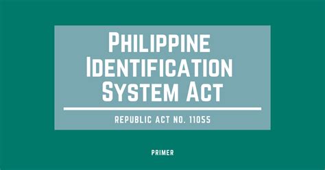 Philippine Identification System Act (PhilSys) .